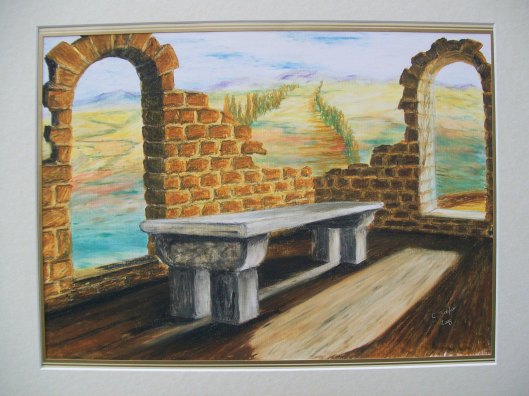  ' "SCENE" From a Bench Series'  -'Tuscan Ruin